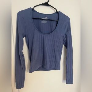 Free People - Size Small - Blue Long Sleeve Shirt